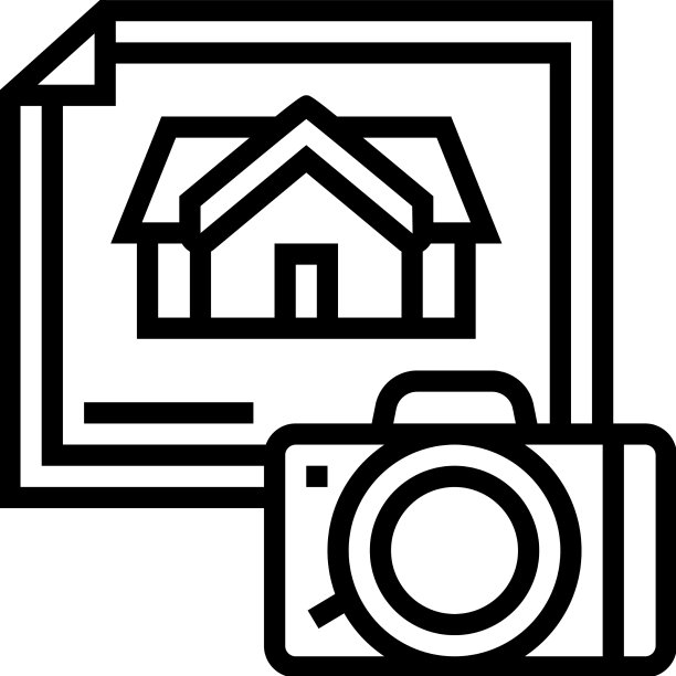 物业摄影线图标图片下载