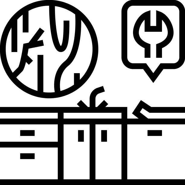 厨房工作台面维修线图标图片下载