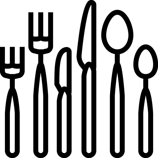 银器用具线图标图片下载