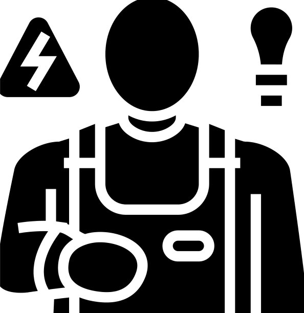 电工工人字形图标图片下载