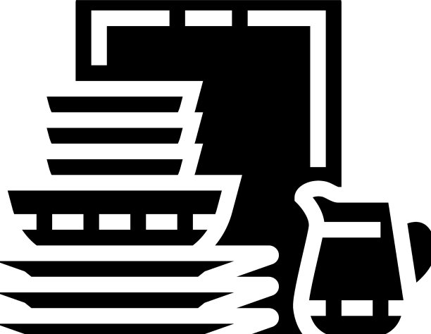瓷餐具字形图标图片下载