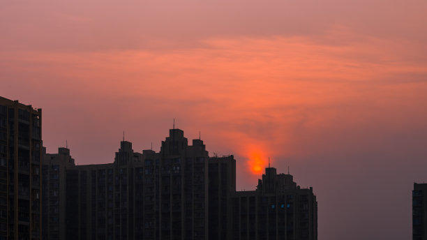 城市的日出图片下载