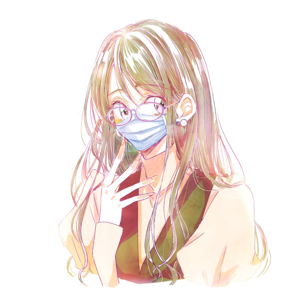 手绘插图的可爱的女人图片下载