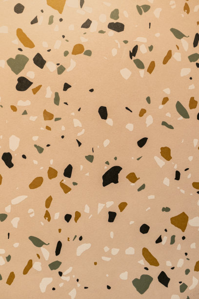 水磨石图案与彩色岩石块。石材地板的纹理。图片下载