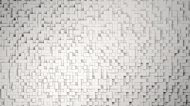 三维立方体抽象背景。彩色网格立方体纹理数字未来表面。技术、计算机、网络概念图片下载