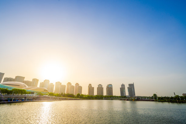 中国河南省郑州市如意湖风景区图片下载