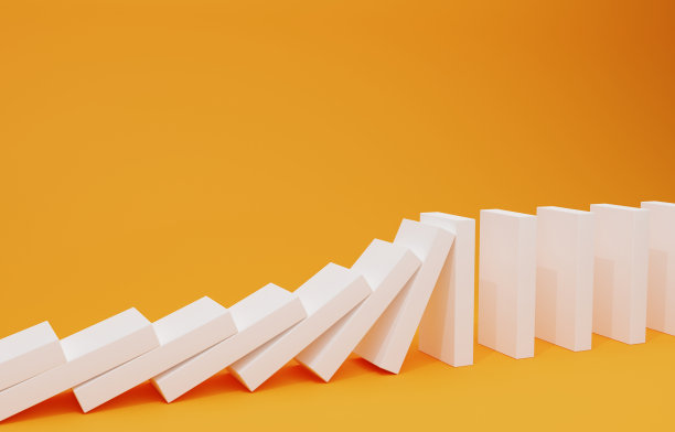 可爱和简单的多米诺骨牌3D图像图片下载