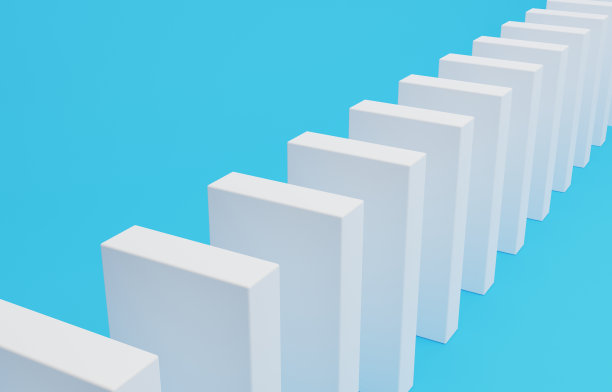 可爱和简单的多米诺骨牌3D图像图片下载