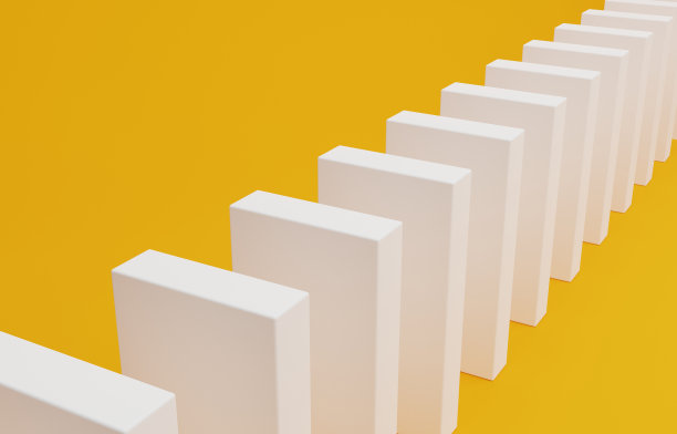 可爱和简单的多米诺骨牌3D图像图片下载