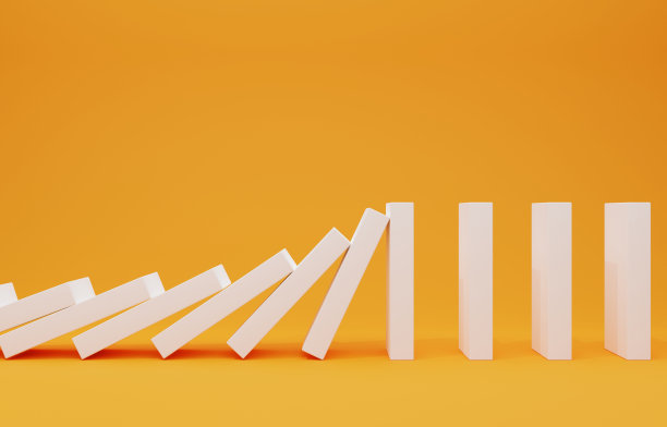 可爱和简单的多米诺骨牌3D图像图片下载