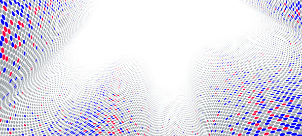 彩色六边形图案三维透视矢量抽象背景，多媒体互联网信息主题，科技浪潮或商业广告空白模板。图片下载