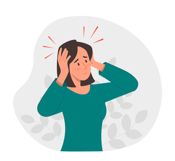 头痛和偏头痛的概念图片下载