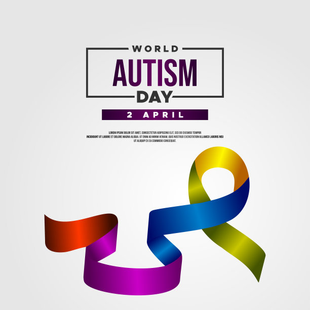 自闭症日矢量横幅设计图片下载