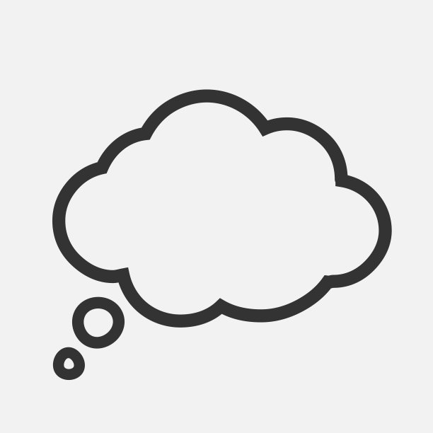 想象泡泡图标孤立平面设计矢量插图。图片下载