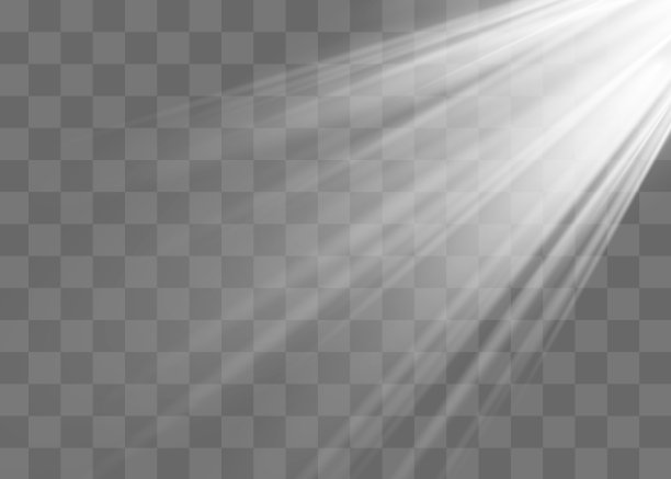 向量的聚光灯下。光的效果。水平恒星射线和探照灯。图片下载