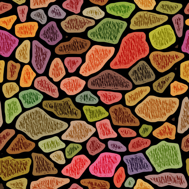 石墙无缝图案，多色背景图片下载