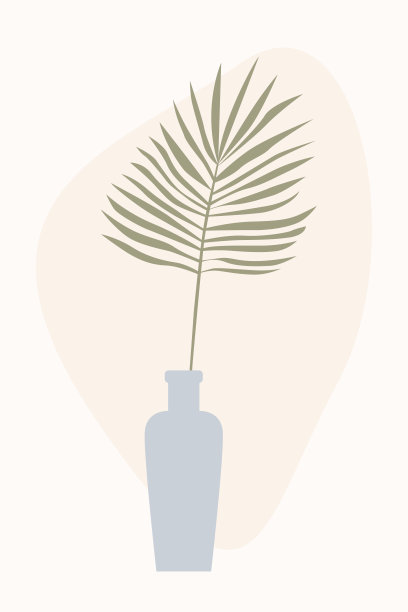 抽象极简美学优雅波西米亚简单海报打印模板图片下载