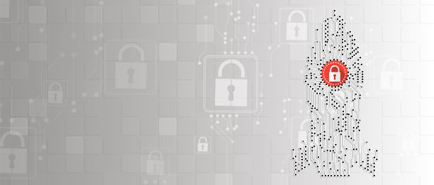 互联网数字安全技术概念为商业背景。锁定电路板图片下载