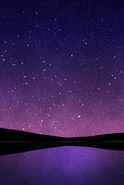 美丽的水彩夜空背景插图图片下载