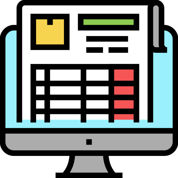 库存报告颜色图标图片下载