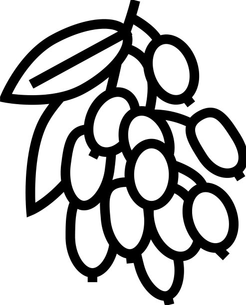 枸杞和叶线图标图片下载