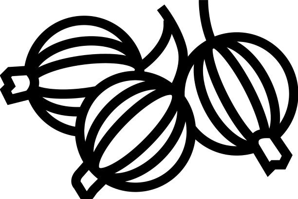 醋栗多汁的浆果线图标图片下载