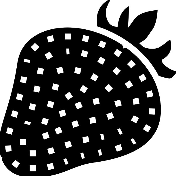 草莓浆果字形图标图片下载