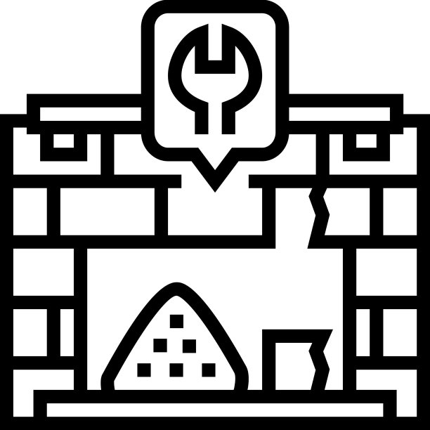 壁炉维修线图标图片下载