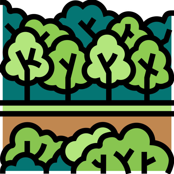 森林公园颜色图标图片下载