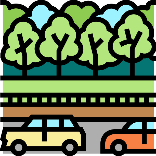 道路公园颜色图标图片下载