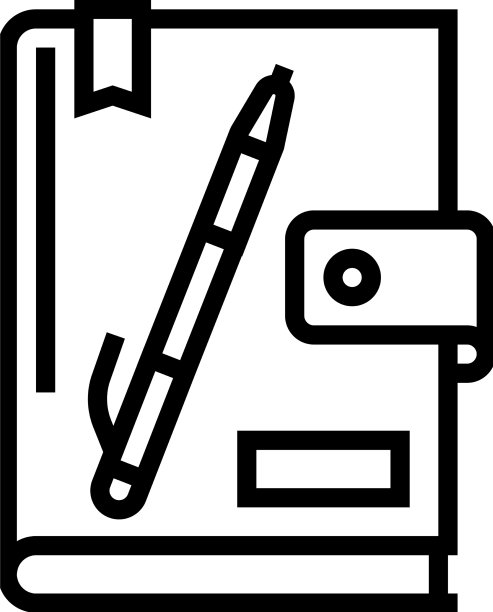 日记本线条图标图片下载