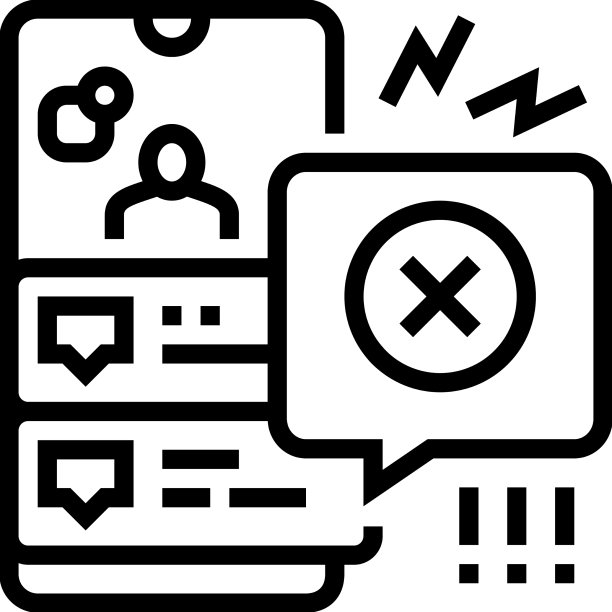 社交媒体歧视线图标图片下载