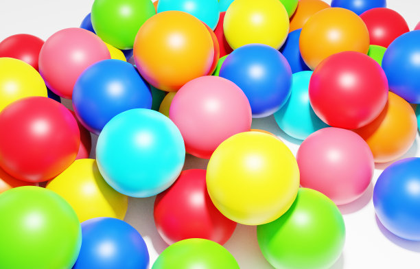 一个简单可爱的彩色球的3D图像图片下载