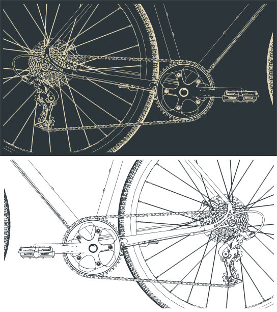 自行车链传动关闭图片下载