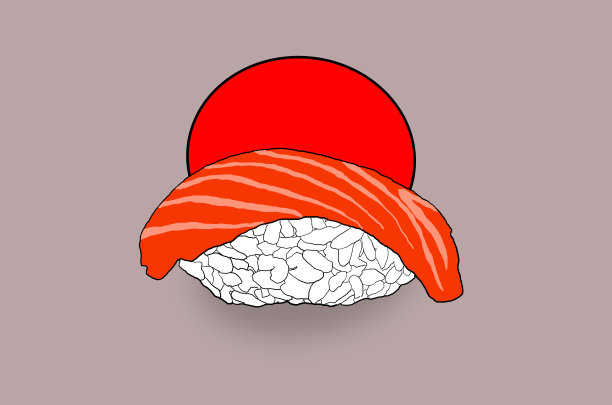 插图寿司标志与日本符号图片下载