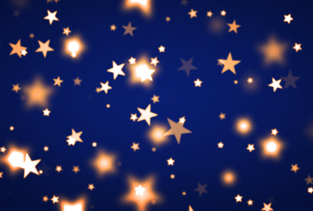 背景插图与闪烁可爱的星星散落在周围图片下载