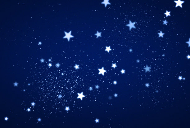 背景插图与闪烁可爱的星星散落在周围图片下载