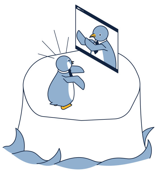 企鹅为在线会议等距图片下载