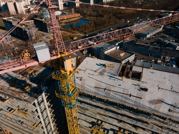 建筑工地鸟瞰图图片下载