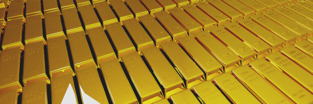 金条栈及投资金融业务，金融概念，3D渲染图片下载