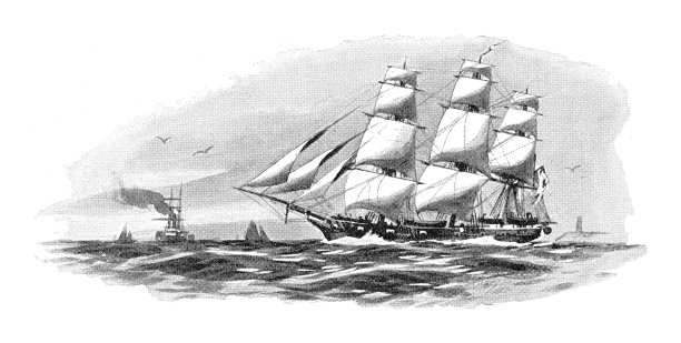 普鲁士帆船轻巡洋舰亚马逊-古董雕刻插图图片下载