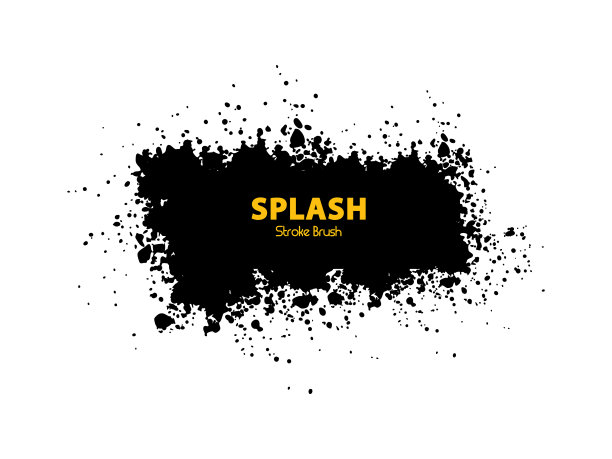 手工刷。设计模板。刷飞溅。矢量图图片下载