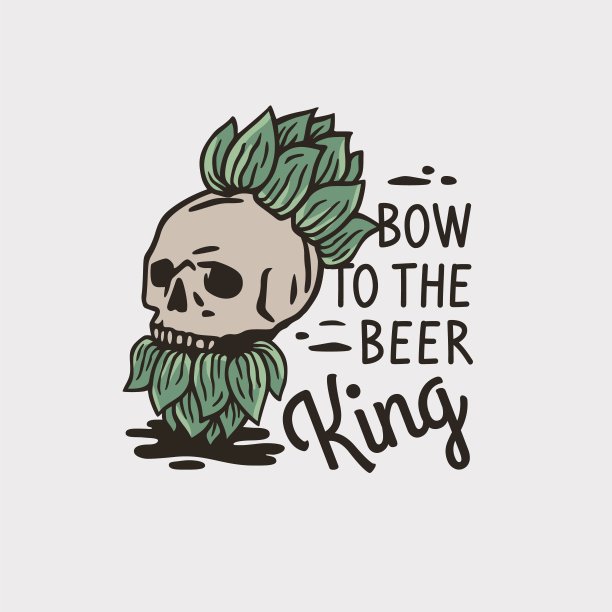 戴着啤酒花帽的骷髅头。跳,骨架图片下载