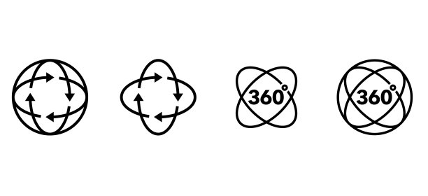 360度虚拟现实图标集图片下载