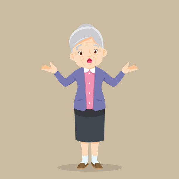 祖母表情困惑图片下载