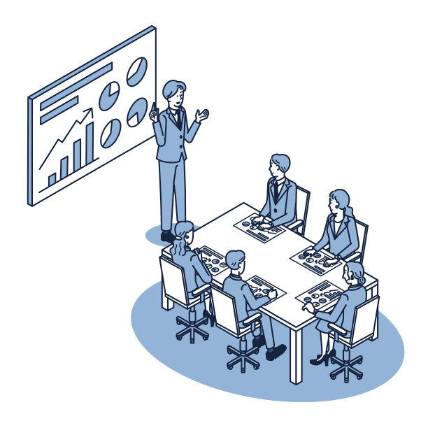 男女职员在办公室开会图片下载