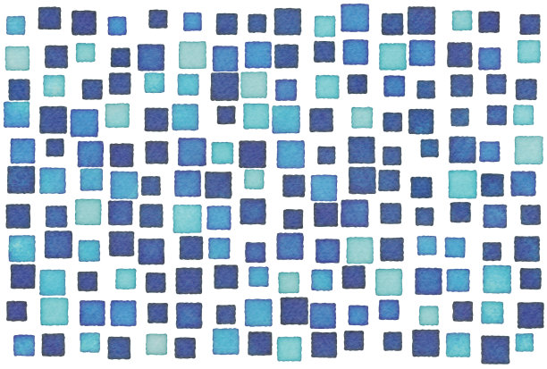 水彩正方形图案背景插图图片下载