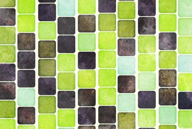 柔和的颜色方块瓷砖背景插图图片下载