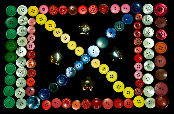 彩色曼陀罗纽扣图片下载