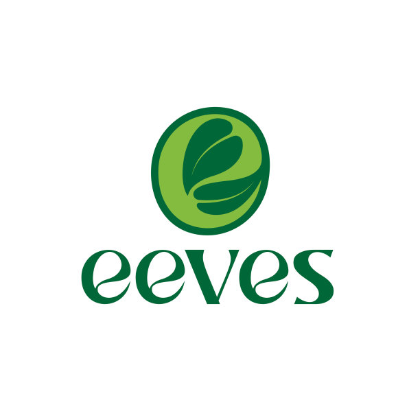 简洁美观的字母e叶标志图片下载